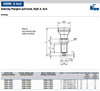 Kipp 3/8"-16 Indexing Plunger with Grooved Pull Knob, Steel, Locking Pin Hardened - Style A (Qty. 1), K0339.1005A4