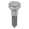 Kipp 1"-8 Indexing Plunger without Collar, All Stainless Steel, Locking Pin Hardened - Style G (1/Pkg.), K0634.001516A8