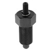 Kipp 1/4"-28 Indexing Plunger with Threaded Pin, Stainless Steel, Locking Pin Hardened - Style E (1/Pkg.), K0341.01903AJ