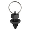 Kipp M10x1 Indexing Plunger with Key Ring, Stainless Steel, Locking Pin Hardened - Style S (1/Pkg.), K0342.04105