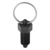 Kipp M16x1.5 Indexing Plunger with Key Ring, Steel, Locking Pin Hardened - Style R (1/Pkg.), K0342.3308
