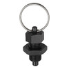 Kipp M8x1 Indexing Plunger with Key Ring, Stainless Steel, Locking Pin Hardened - Style S (1/Pkg.), K0342.04004