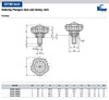 Kipp 3/4"-10 Novo Grip Indexing Plunger, 63 mm (D), Lock and Clamp, Size 4, Gray (1/Pkg.), K0245.1410A75
