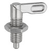 Kipp M16x1.5 Cam Action Indexing Plunger, 10 mm (D), Stainless Steel, Style B (1/Pkg.), K0637.10510161