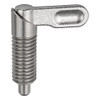 Kipp 3/4"-10 Cam Action Indexing Plunger, 12 mm (D), Stainless Steel, Style A (1/Pkg.), K0637.10412A7