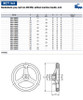 Kipp 400 mm x 1.00" ID 5-Spoke Handwheel without Machine Handle, Gray Cast Iron DIN 950 (Qty. 1), K0671.0400XCS