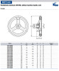 Kipp 315 mm x .875" ID 5-Spoke Handwheel without Machine Handle, Aluminum DIN 950 (Qty. 1), K0160.0315XCV