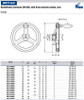 Kipp 400 mm x 1.00" ID 5-Spoke Handwheel with Fixed Machine Handle, Aluminum DIN 950 (1/Pkg.), K0160.2400XCS