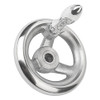 Kipp 160 mm x .500" ID 3-Spoke Handwheel with Revolving Machine Handle, Aluminum DIN 950 (Qty. 1), K0160.4160XCP