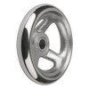 Kipp 160 mm x 16 mm ID 3-Spoke Handwheel without Machine Handle, Aluminum DIN 950 (1/Pkg.), K0160.0160X16