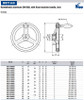 Kipp 500 mm x 1.00" ID 5-Spoke Handwheel with Fixed Machine Handle, Aluminum DIN 950 (1/Pkg.), K0160.2500XCS