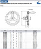 Kipp 250 mm x .875" ID 5-Spoke Handwheel with Revolving Machine Handle, Aluminum DIN 950 (Qty. 1), K0160.4250XCV
