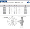 Kipp 80 mm x 12 mm ID 2-Spoke Handwheel with Fixed Machine Handle, Aluminum Planed (Qty. 1), K0162.2080X12