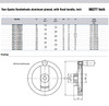 Kipp 80 mm x .312" ID 2-Spoke Handwheel with Fixed Machine Handle, Aluminum Planed (Qty. 1), K0162.2080XCN