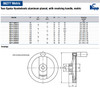 Kipp 125 mm x 12 mm ID 2-Spoke Handwheel with Revolving Machine Handle, Aluminum Planed (Qty. 1), K0162.4125X12