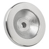 Kipp 80 mm x .312" ID Disc Handwheel without Handle, Aluminum Planed (Qty. 1), K0161.0080XCN