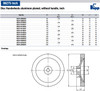 Kipp 100 mm x .375" ID Disc Handwheel without Handle, Aluminum Planed (Qty. 1), K0161.0100XCO