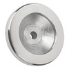 Kipp 100 mm x .500" ID Disc Handwheel without Handle, Aluminum Planed (Qty. 1), K0161.0100XCP