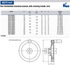 Kipp 200 mm x .750" ID Disc Handwheel with Revolving Handle, Aluminum Planed (Qty. 1), K0161.4200XCR