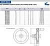 Kipp 80 mm x 10 mm ID Disc Handwheel with Revolving Handle, Aluminum Planed (1/Pkg.), K0161.4080X10