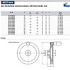 Kipp 200 mm x .750" ID Disc Handwheel with Fixed Handle, Aluminum Planed (1/Pkg.), K0161.2200XCR