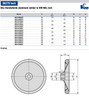 Kipp 100 mm x .375" ID Disc Handwheel without Handle, Aluminum DIN 950 (Qty. 1), K0163.0100XCO