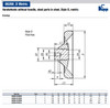 Kipp 125 mm x 8 mm ID Disc Handwheel without Handle, Duroplastic/Steel, Size 2, Style D - Pilot Hole (Qty. 1), K0165.0125X08