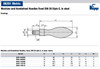 Kipp M16 x 36 mm x 112 mm Machine and Handwheel Handles, Fixed, DIN 39 Style E, Aluminum (Qty. 1), K0167.1636112