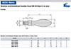 Kipp M12 x 32 mm x 100 mm Machine and Handwheel Handles, Fixed, DIN 39 Style E, Steel (1/Pkg.), K0166.1232100