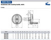 Kipp 80 mm x 8 mm ID Novo Grip Handwheels with Revolving Handle, Thermoplastic, Size 1 (Qty. 1), K0257.108008