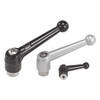 Kipp M6 Adjustable Handle, Classic Ball Style, Zinc/Stainless Steel, Internal Thread, Black, Size 2 (Qty. 1), K0117.2061