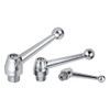 Kipp 5/16"-18 Adjustable Handle, Classic Ball Style, Electro-Polish Stainless Steel, Internal Thread, Size 1 (Qty. 1), K0121.11A3