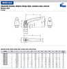 Kipp 1/4"-20 Adjustable Handle, Modern Style, All Stainless Steel, Internal Thread, Size 2 (Qty. 1), K0124.2A2