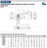 Kipp M5 Adjustable Handle, Modern Style, All Stainless Steel, Internal Thread, Size 1 (1/Pkg.), K0124.105