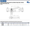 Kipp 1/4"-20 Adjustable Handle with Protective Cap, Modern Style, All Stainless Steel, Internal Thread, Size 2 (1/Pkg.), K0124.92A2