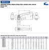 Kipp 5/16"-18 Adjustable Handle, Modern Style, All Stainless Steel, Internal Thread, Size 2 (Qty. 1), K0124.2A3