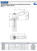 Kipp 1/4"-20x60 Adjustable Handle 2K "Cockatoo", Plastic/Stainless Steel, 2 Component with External Thread, Size 2, (Qty. 1), K0126.2A201X60