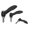 Kipp M6x50 Adjustable Handle 2K "Cockatoo", Plastic/Stainless Steel, 2 Component with External Thread, Size 1, (Qty. 1), K0126.10601X50