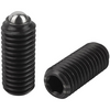 Kipp M4 Spring Plungers, Ball Style, Hexagon Socket, Steel, Heavy End Pressure (10/Pkg.), K0315.204