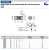 Kipp M24 Spring Plungers, Ball Style, Hexagon Socket, Steel, Standard End Pressure (5/Pkg.), K0315.24