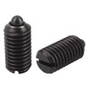 Kipp M12 Spring Plungers, Pin Style, Slotted, Steel, Standard End Pressure (10/Pkg.), K0313.12