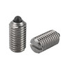 Kipp #10-32 Spring Plungers, Pin Style, Slotted, Stainless Steel, Light End Pressure (10/Pkg.), K0314.1A1