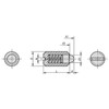 Kipp M12 Spring Plungers, Pin Style, Slotted, Stainless Steel, Light End Pressure (Qty. 1), K0314.112