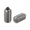 Kipp M6 Spring Plungers, Pin Style, Slotted, Stainless Steel, Standard End Pressure (10/Pkg.), K0314.06