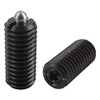 Kipp M12 Spring Plungers, Pin Style, Hexagon Socket, Steel, Light End Pressure (10/Pkg), K0317.112