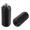 Kipp 1/4"-20 Spring Plungers, Pin Style, Hexagon Socket, Steel, Light End Pressure (10/Pkg.), K0317.1A2