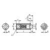 Kipp M5 Spring Plungers, Pin Style, Hexagon Socket, Steel, Standard End Pressure (10/Pkg.), K0317.05