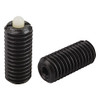 Kipp 1/4"-20 Spring Plungers, Pin Style, Hexagon Socket, Steel Body/Plastic Pin, Standard End Pressure, (10/Pkg.), K0318.A2