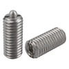 Kipp M12 Spring Plungers, Pin Style, Hexagon Socket, All Stainless Steel, Heavy End Pressure, (1/Pkg.), K0319.212