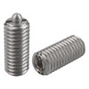 Kipp M5  Spring Plungers, Pin Style, Hexagon Socket, All Stainless Steel, Heavy End Pressure, (Qty. 1), K0319.205